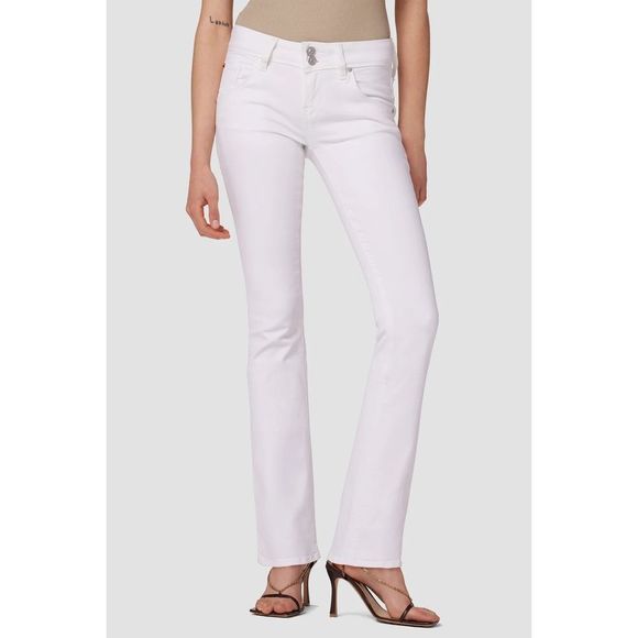 Hudson Jeans Denim - Hudson White Beth Crop Baby Boot Jeans Size 28